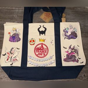 Trader Joe's Villains Canvas Tote - Navy and Cream